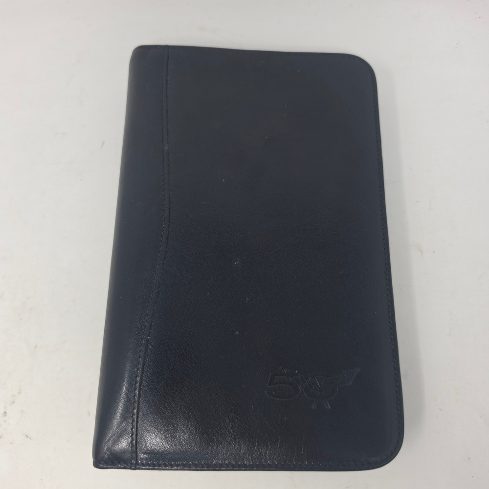 Chevrolet Corvette 50th Anniversary Black Leather Zippered 6-Ring Planner 2002